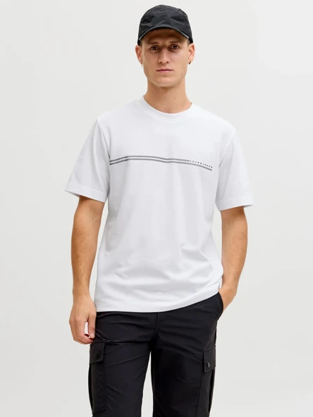 Jack&jones 12289936 0 Yaka Erkek Tshirt - Beyaz ürün görseli 1