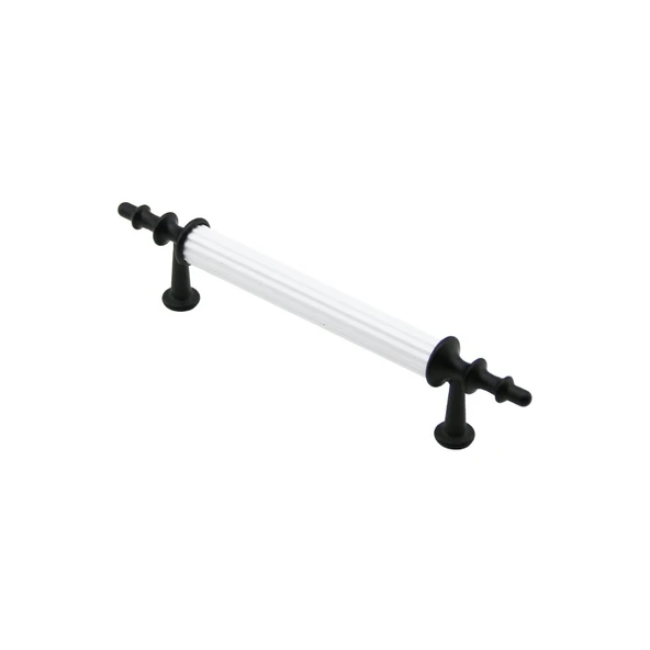 10 ADET BEYAZ - SİYAH BORU KULP 9.6CM (5433) ürün görseli 1