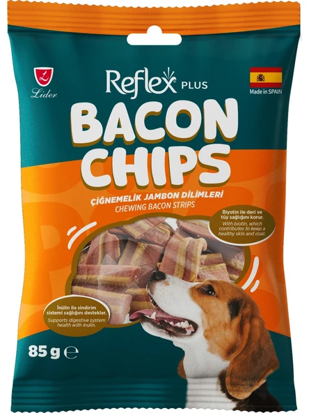 Reflex Plus Bacon Chips Çiğnemelik Jambon Dilimleri Köpek Ödül Maması 85 Gr ürün görseli 1