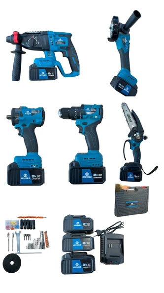 BUTOOLS KABARTMALI BEŞLİ SET MAVİ ürün görseli 1