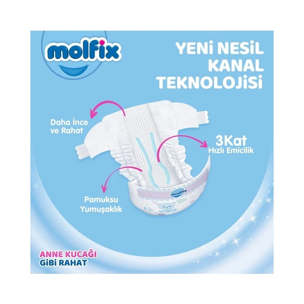 Molfix 5 Numara Junior 100'lü Bebek Bezi - Resim 3