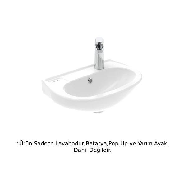 Creavit TP030 Oval Lavabo Beyaz 30x45cm ürün görseli 1