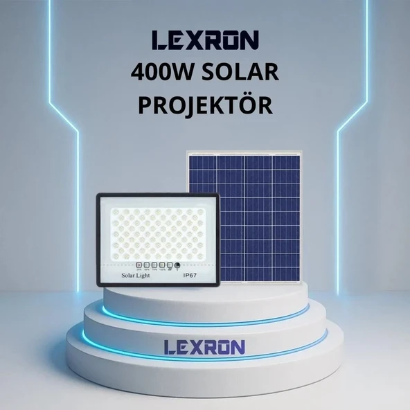 LEXRON 400W SOLAR PROJEKTÖR ürün görseli 1