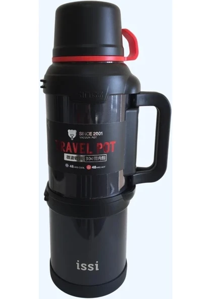 Nonserviamworld D.KADI Thermos 48 Hours Hot 48 Hours Cold 4 Liters Black ürün görseli 1