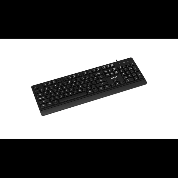 PHILIPS SPK6247B, USB Kablolu, Türkçe Q, Multimedya Klavye (Siyah) - Resim 3