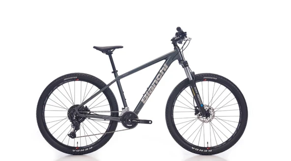 Bianchi Magma 27S CUES 2X9 Vites 43CM 27.5 Jant Koyu Gri Parlak Gümüş MTB Dağ Bisikleti ürün görseli 1