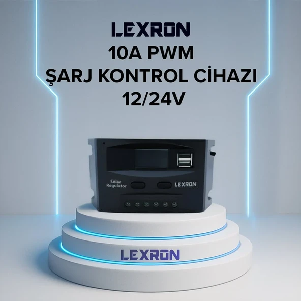 LEXRON 10A PWM ŞARJ KONTROL CİHAZI ürün görseli 1