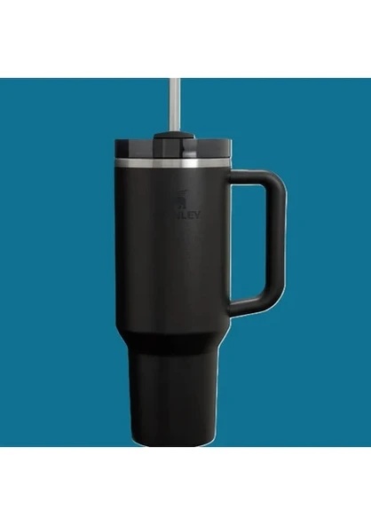 Stanley Quencher Pipetli Termos 1,18 L Siyah ürün görseli 1