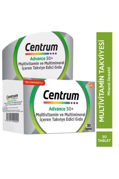 Centrum Advance 50+ Multivitamin 30 Tablet- SKT: 03/2028 ürün görseli 1