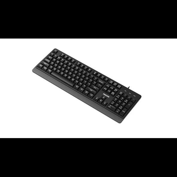 PHILIPS SPK6247B, USB Kablolu, Türkçe Q, Multimedya Klavye (Siyah) - Resim 2