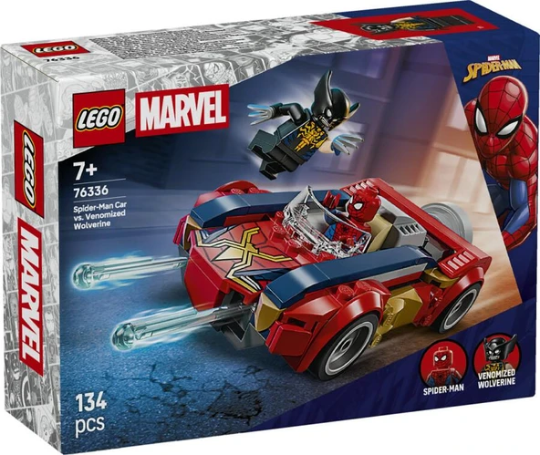 LEGO Super Heroes 76336 Spider-Man Car vs. Venomized Wolverine ürün görseli 1