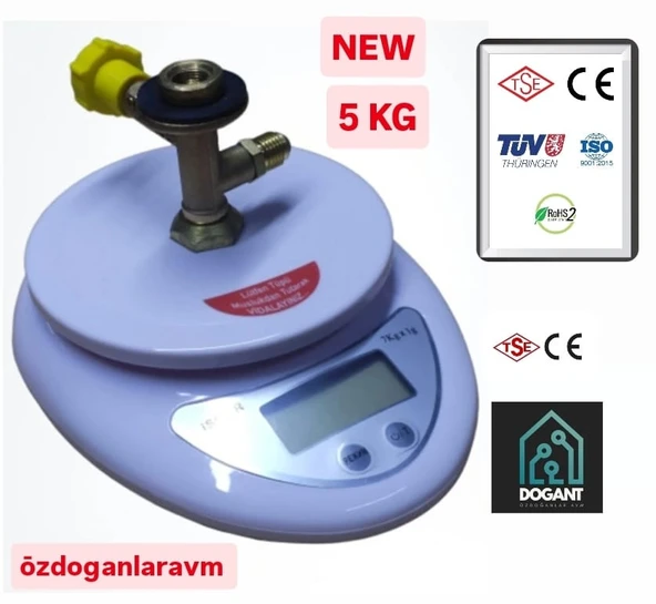 Üniversal Global R600a R134a Gaz Dijital Terazili Tüp Destek Ünitesi 5kg ürün görseli 1