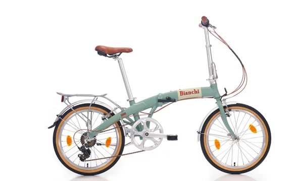Bianchi Wev Wintage 20 Jant Katlanır Bisiklet Celeste Yeşil Krem ürün görseli 1