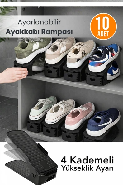 10 Adet - Ayarlanabilir Kademeli Ayakkabı Rampası ürün görseli 1