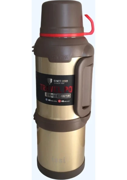 Nonserviamworld D.kadı Thermos 48 Hours Hot 48 Hours Cold 4 Liters Gold ürün görseli 1