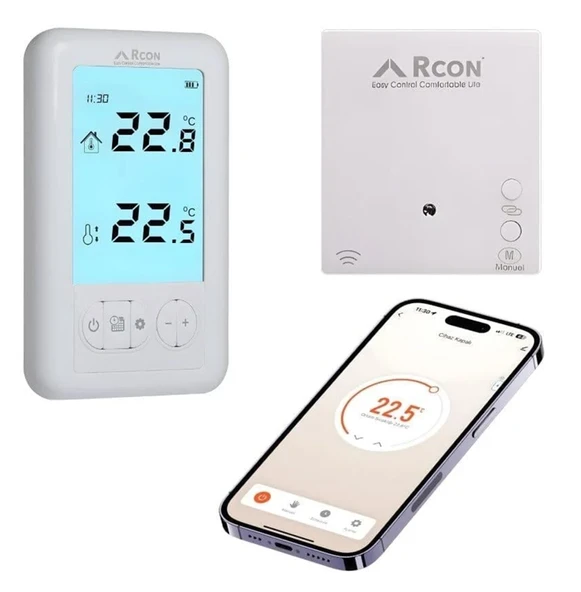 Rcon RC 705 Wifi Kablosuz Dijital Oda Termostatı ürün görseli 1