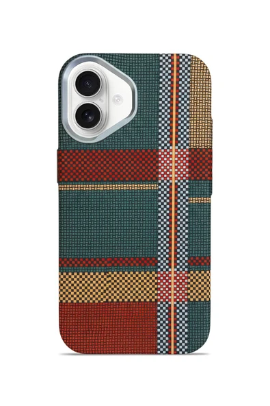 Aether Carbon iPhone 16 MagSafe Karbon Kılıf Crimson Weave ürün görseli 1