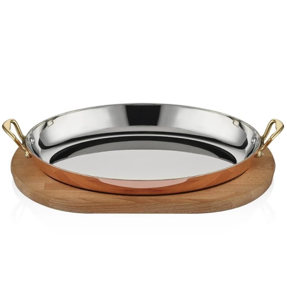 Multi Metal Bakır Oval Sahan ve Nihale A101OV30A - Resim 2