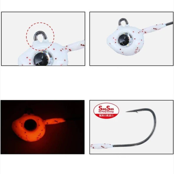 Daiwa Lrf Jighead 2,5 Gr #4 White - Resim 3