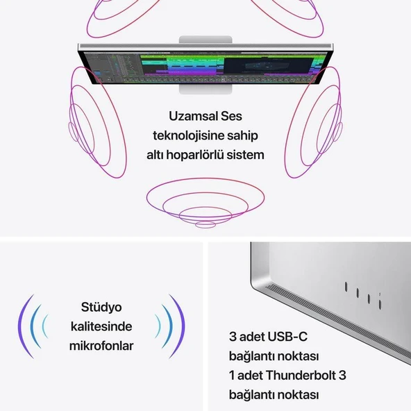 Apple Studio Display - Standart cam - VESA montaj adaptörü - Resim 6