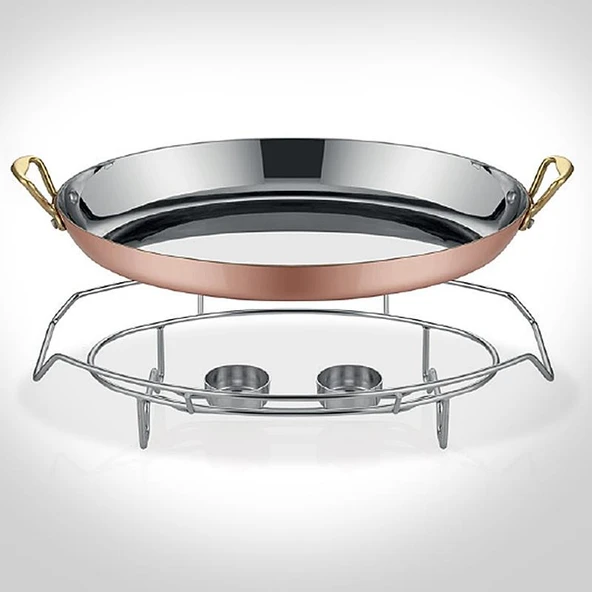 Multi Metal Bakır Oval Sahan ve Stant A101OV35S - Resim 2