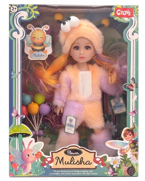 Ctoy Mulisha Flower Arı Kostümlü Oyuncak Bebek Aksesuarlı 30 cm QJ183D ürün görseli 1