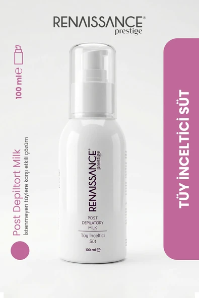 Renaissance Tüy Azaltıcı ve Nemlendirici Süt – Epilasyon & Lazer Sonrası Yatıştırıcı Bakım 100 ml ürün görseli 1