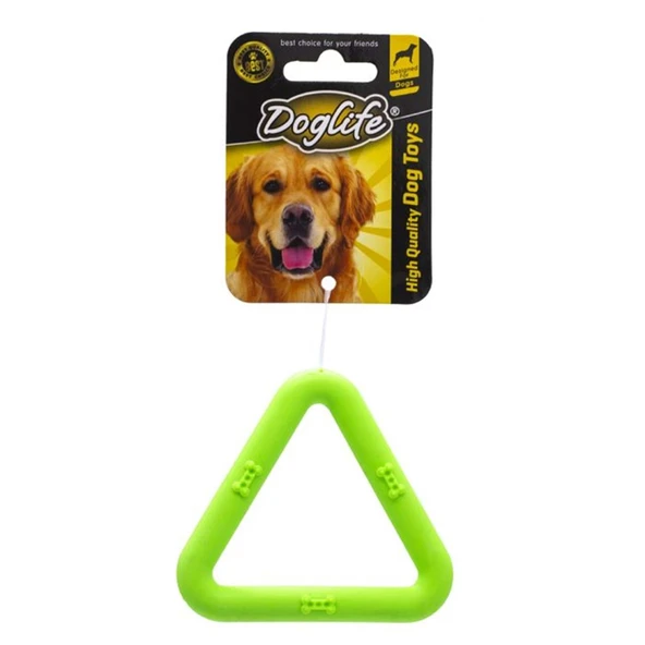 202253 Doglife Kauçuk Üçgen Köpek Oyuncağı 8 Cm ürün görseli 1