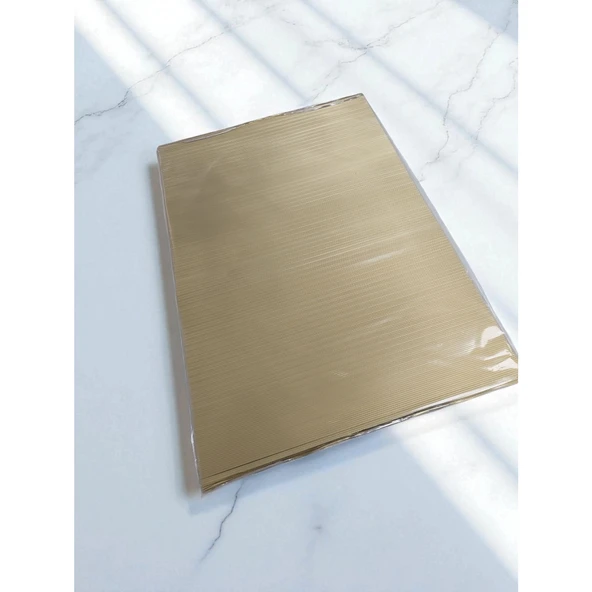 Oluklu Çikolata Ambalaj Folyosu 50X35 Cm Altın | 1 Paket - 1KG ürün görseli 1