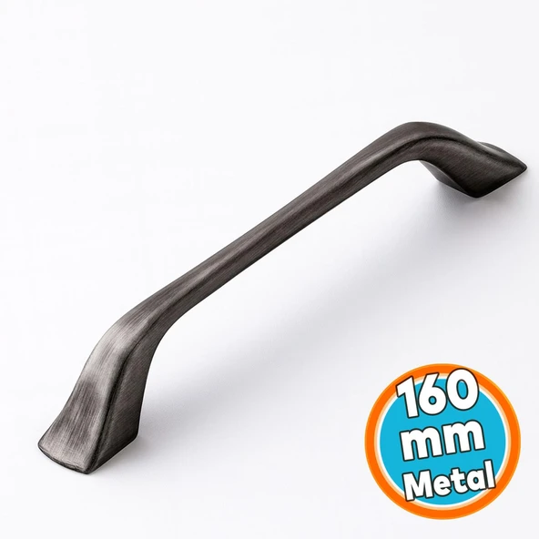Metal Kulp 160 mm Mobilya Çekmece Mutfak Dolabı Dolap Kapak Kulpları Kulb Antik Gümüş ürün görseli 1