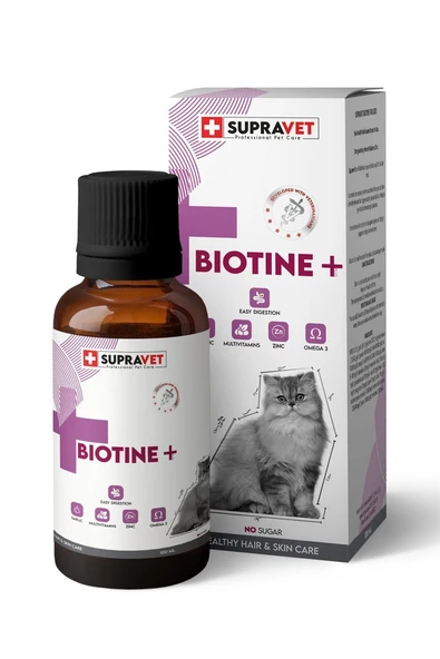 Supravet Biotine Cat Kedi Deri Tüy Sağlığı Damlası 100 Ml ürün görseli 1