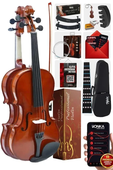 Midex CVL-741-TYS Profesyonel 1/4 Çocuk Kemanı Seti 6-8 Yaş (Yastık Tel Çanta Yay Susturucu Reçine) ürün görseli 1
