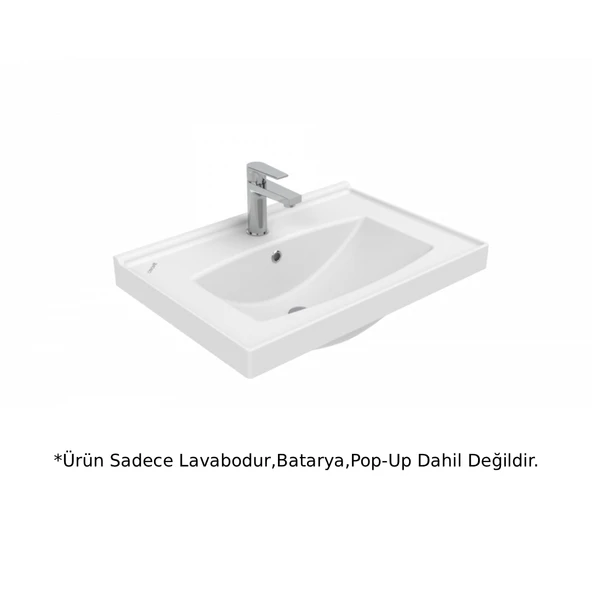 Creavit TF165 Sera Etajerli Lavabo Beyaz 65cm ürün görseli 1