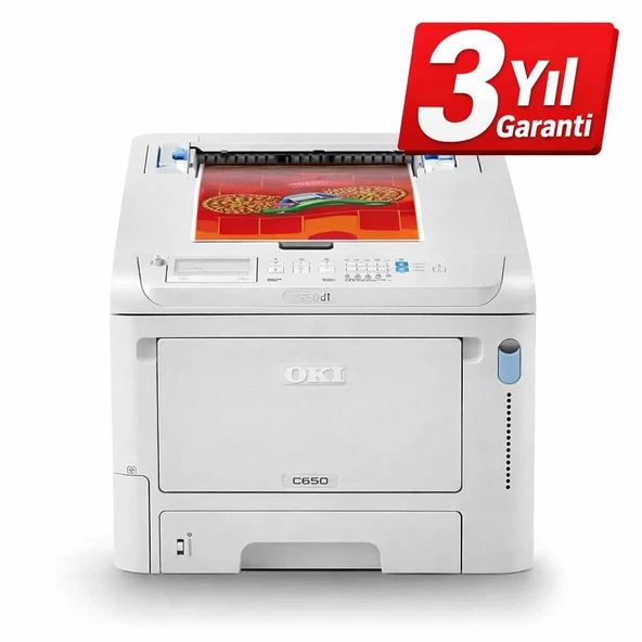 OKI C650DN – A4 Renkli Network Yazıcı | 35ppm Renkli/Siyah-Beyaz | Dubleks (09006144) ürün görseli 1