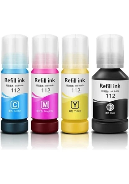 Epson 112 Ecotank L6580 Uyumlu 4 Renk Mürekkep Seti ürün görseli 1