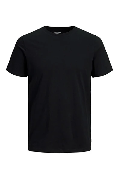Jack&jones 12156101 0 Yaka Erkek Basic Tshirt - Siyah - Resim 5