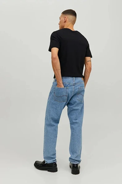 Jack&jones 12156101 0 Yaka Erkek Basic Tshirt - Siyah - Resim 4
