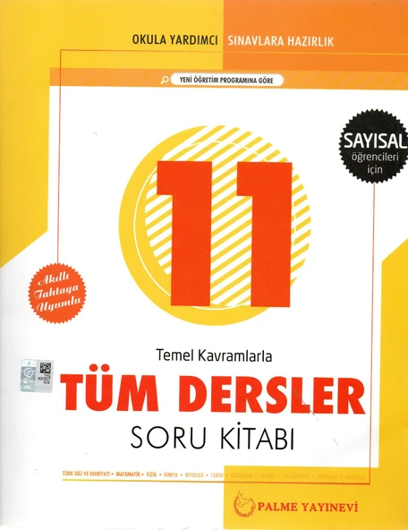 Palme 11.Sınıf Sayısal Tüm Dersler Soru Kitabı ürün görseli 1