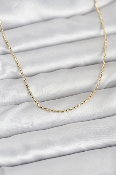 CM 14K Gold Renk Zincirli 60 cm Kadın Kolye - TJ-BKO10938 ürün görseli 1