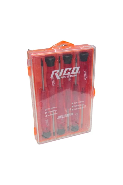 Rico PROFESSIONAL 6'lı Mikro Hassas Saatçi Tornavida Seti ürün görseli 1