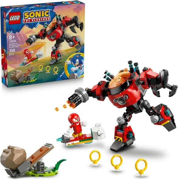 LEGO Sonic Knuckles Egg Crusher Robotu 77005 – 8 Yaş ve Üzeri Çocuklar İçin Aksiyon Dolu Sonic Macerası, İnteraktif Yara ürün görseli 1