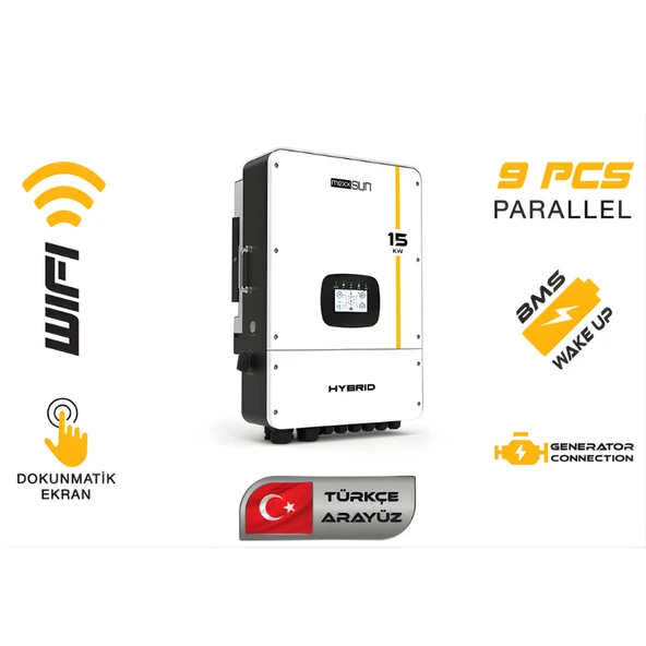 MEXXSUN 15 KW LV (48V) Hibrit Trifaze İnverter ürün görseli 1