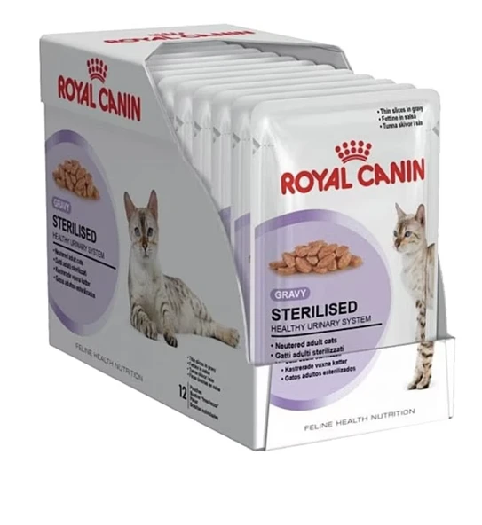 Royal Canin Sterilised Gravy 85 gr 12'li Yetişkin Kedi Yaş Maması ürün görseli 1