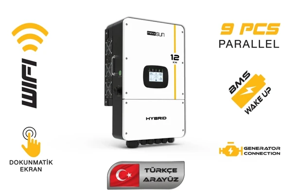 MEXXSUN 12 KW Hibrit Monofaze LV (48V) ürün görseli 1