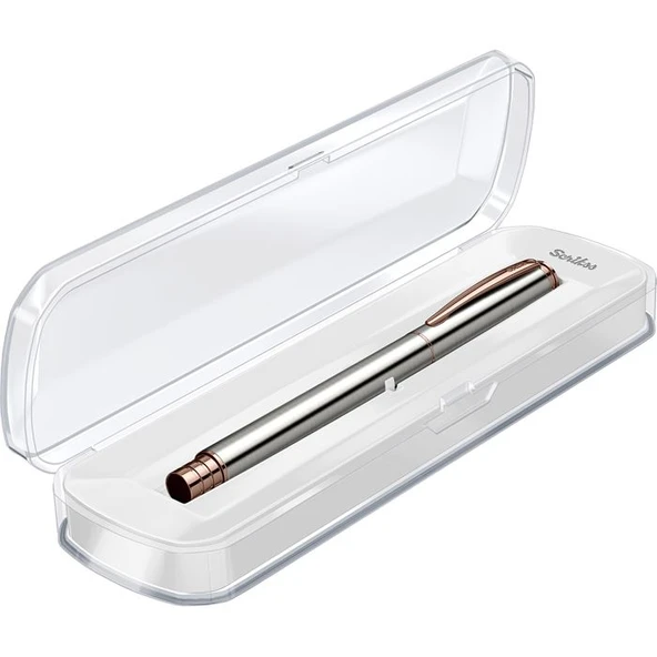 Scrikss 64 Roller Kalem Bronz Krom Özel Kristal Kutulu 0.7 mm Mavi Refilli Premium Kalem ürün görseli 1