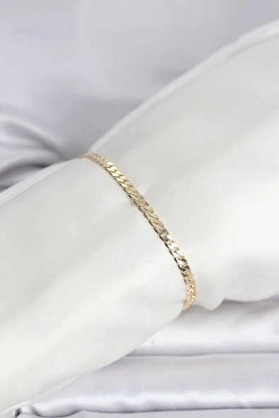 CM 14K Gold Renk Zincirli Model Kadın Bileklik - TJ-BB8294 ürün görseli 1