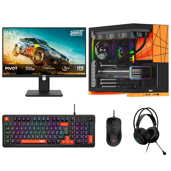 Dragos DRx8420 Ryzen 7 5700X 32GB 1TB NVMe 16GB RTX5060Ti 24.5 İnç 200Hz 1ms Oyuncu Oem Paket ürün görseli 1