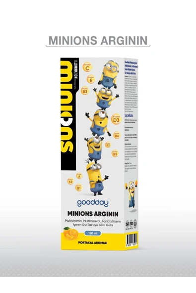 Goodday Minions Arginin Multivitamin Minarel Şurup 150 ml ürün görseli 1