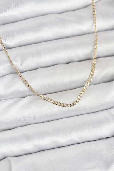 CM 14K Gold Renk Pirinç Zincir Model Kadın Kolye - TJ-BKO10917 ürün görseli 1