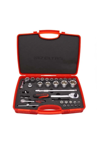 SoyluhanStore IZELTAS 1/2 - 1/4 Altı Köşe Kombine Lokma Takımı 35 Parça ürün görseli 1